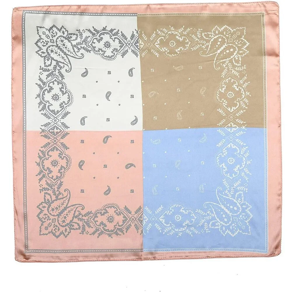 Soft Stain Neck Scarf Fashion Shawl Warp Elegant Luxury Square Scarves